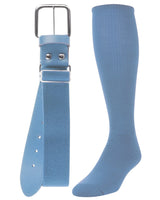 TCK socks Columbia Blue / Medium Baseball/Softball Adult Belt & Socks Combo Set