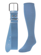 TCK socks Columbia Blue / Medium Baseball/Softball Adult Belt & Socks Combo Set