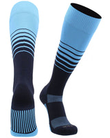 TCK socks Columbia Blue/Navy / Small TCK Elite Breaker Striped Athletic Socks | Over-the-Calf Soccer & Baseball