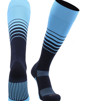 TCK socks Columbia Blue/Navy / Small TCK Elite Breaker Striped Athletic Socks | Over-the-Calf Soccer & Baseball