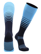TCK socks Columbia Blue/Navy / Small TCK Elite Breaker Striped Athletic Socks | Over-the-Calf Soccer & Baseball
