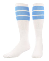 TCK socks Columbia Blue / Small Retro 3 Stripe OTC Tube Socks