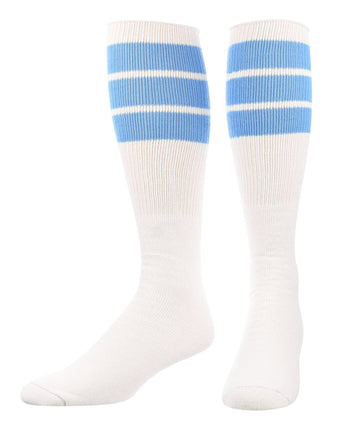 TCK socks Columbia Blue / Small Retro 3 Stripe OTC Tube Socks