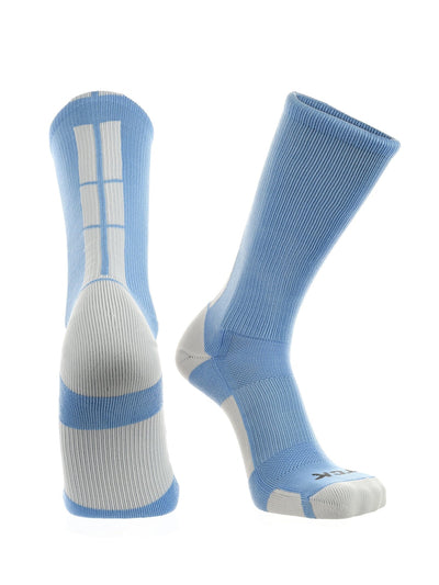 TCK socks Columbia Blue/White / Large Crew Socks Baseline 3.0 Adult Sizes Team Colors