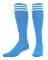 TCK socks Columbia Blue/White / Large Finale 3-Stripe Soccer Socks
