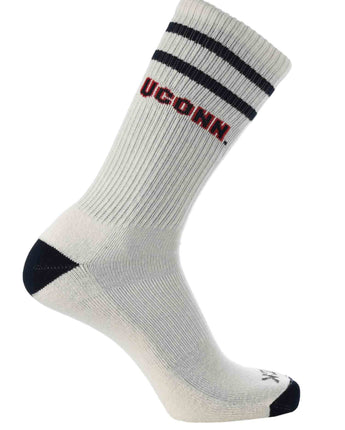 NCAA Vintage College Striped Socks - UConn Huskies (Large)