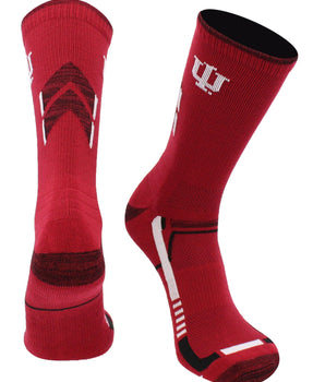 TCK socks Crimson/Black / Large Indiana Hoosiers Socks University of Indiana Hoosiers Champion Crew Socks