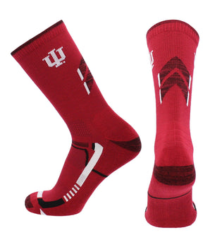 TCK socks Crimson/Black / Large Indiana Hoosiers Socks University of Indiana Hoosiers Champion Crew Socks