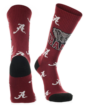 TCK socks Crimson/Black/White / Medium Alabama Crimson Tide Mayhem Crew Socks (Imported)