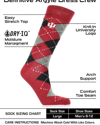 Indiana Hoosiers Argyle Dress Socks – Collegiate Crew