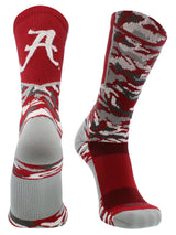 TCK socks Crimson/White/Grey / Large Alabama Crimson Tide Woodland Camo Crew Socks
