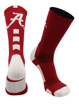 TCK socks Crimson/White / Large Alabama Crimson Tide Baseline Crew USA Made