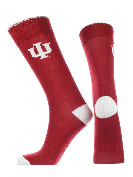 TCK socks Crimson/White / Large Indiana Hoosiers Dress Socks Dean's List Crew Length Socks