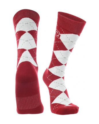 TCK socks Crimson/White / Large Oklahoma Sooners Argyle Dress Socks – Collegiate Crew