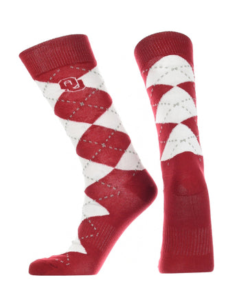 TCK socks Crimson/White / Large Oklahoma Sooners Argyle Dress Socks – Collegiate Crew