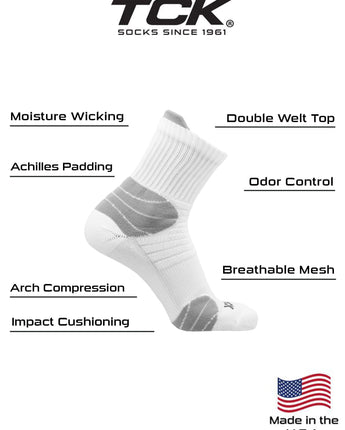 TCK socks Crossover Multi-Sport Quarter Crew Socks