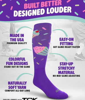 TCK socks Cupcake Athletic Knee High Socks
