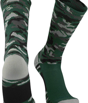 TCK socks Dark Green Camo / Large Elite Woodland Camo Performance Crew Socks