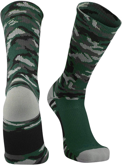 TCK socks Dark Green Camo / Large Elite Woodland Camo Performance Crew Socks