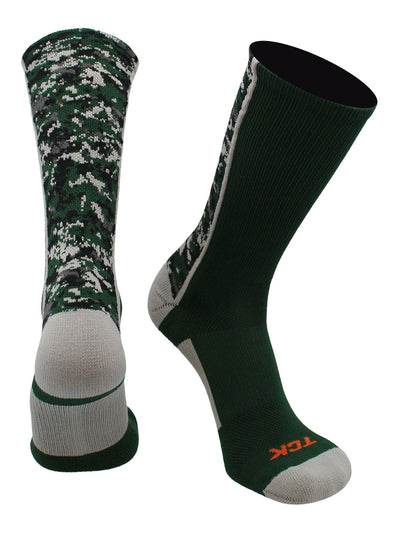 TCK socks Dark Green / Large Digital Camo Crew Socks
