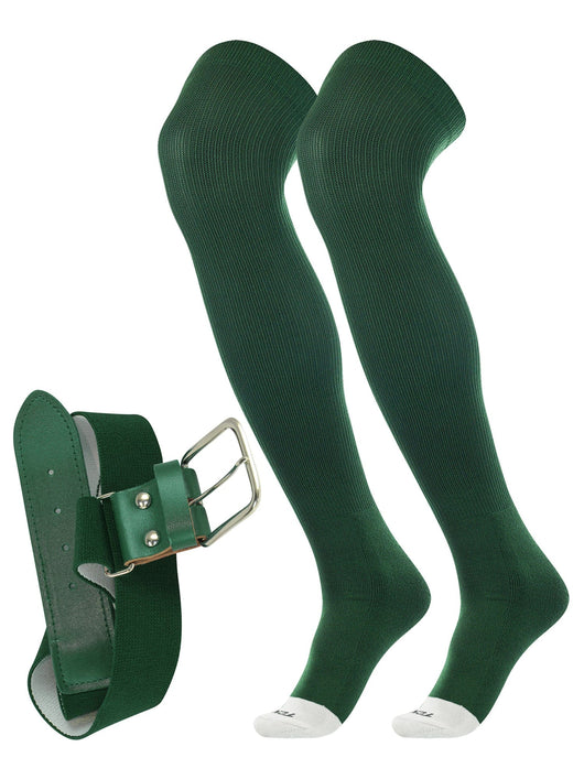 TCK socks Dark Green / Small Pro Plus Performance Prosport Over the Knee Socks Belt Combo