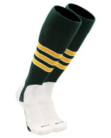 TCK socks Dark Green/White/Gold / Small TCK Baseball Stirrup Socks with Stripes Pattern D