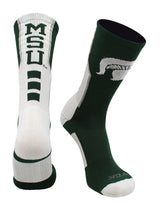 TCK socks Dark Green/White/Grey / Large Michigan State University Spartans Socks Perimeter Crew