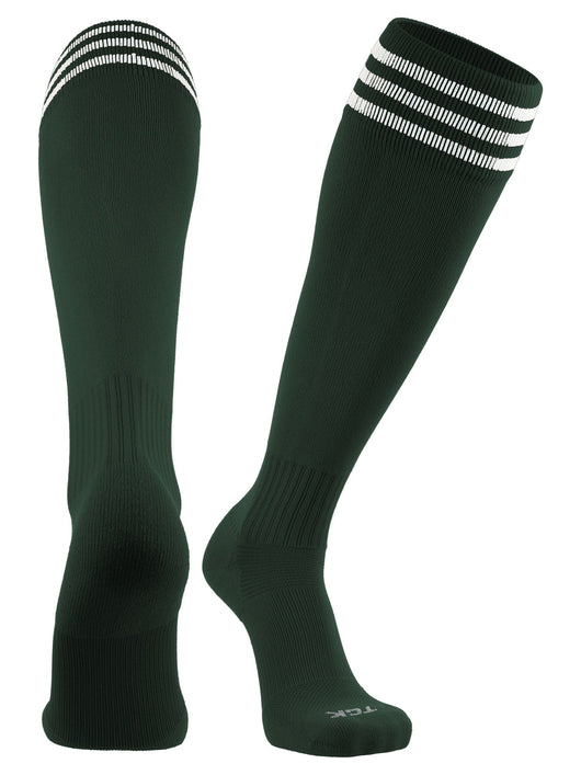 TCK socks Dark Green/White / Medium Finale 3-Stripe Soccer Socks