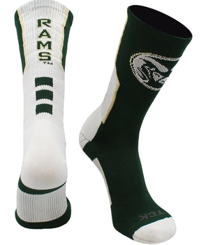 TCK socks Dark Green/White/Vegas Gold / Large CSU Rams Socks Perimeter Crew