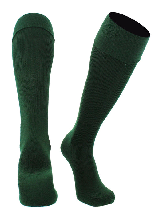 TCK socks Dark Green / X-Large Soccer Socks Youth Toddler Adult Fold Down Top MS Multisport Tube Socks