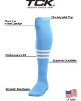 TCK socks Dugout Striped Over the Knee Baseball Socks Pattern B