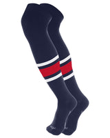 TCK socks Dugout Striped Over the Knee Baseball Socks Pattern E