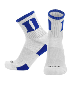 TCK socks Duke Blue Devils / Large TCK Duke Blue Devils Quarter Socks - Made in USA