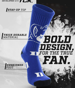 Duke Blue Devils Mayhem Crew Socks (Made in USA)