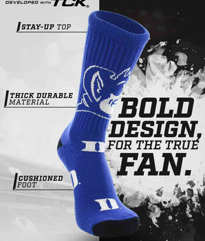 TCK socks Duke Blue Devils Mayhem Crew Socks (Made in USA)