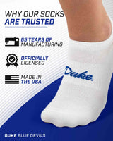 TCK socks Duke Blue Devils / One Size TCK Duke Blue Devils No Show Liner Socks (3-Pack)