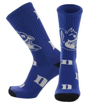 TCK socks Duke Royal/White / Large Duke Blue Devils Mayhem Crew Socks (Made in USA)