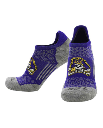 East Carolina Pirates No Show Tour Socks - Made in USA