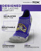 TCK socks East Carolina Pirates No Show Tour Socks - Made in USA