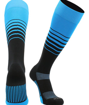 TCK socks Electric Blue/Black / Small TCK Elite Breaker Striped Athletic Socks | Over-the-Calf Soccer & Baseball