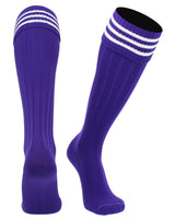 TCK socks Euro Style 3 Stripe Soccer Socks With Fold Down Top