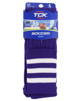TCK socks Euro Style 3 Stripe Soccer Socks With Fold Down Top