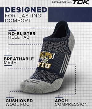 FIU Panthers No Show Tour Socks - Made in USA