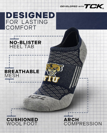 TCK socks FIU Panthers No Show Tour Socks - Made in USA