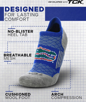 TCK socks Florida Gator No Show Tour Socks