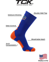 TCK socks Florida Gators Baseline Crew USA Made