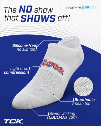 TCK socks Florida Gators / One Size TCK Florida Gators No Show Liner Socks (3-Pack)