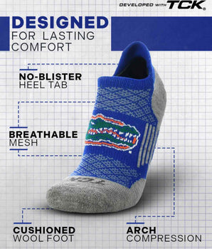 TCK socks Florida Gators Tour No Show Tab Socks - Made in USA