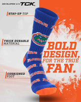 TCK socks Florida Orange/Blue/White / Large Florida Gators Mayhem Crew Socks (Made in USA)