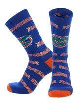 TCK socks Florida Orange/Blue/White / Large Florida Gators Mayhem Crew Socks (Made in USA)